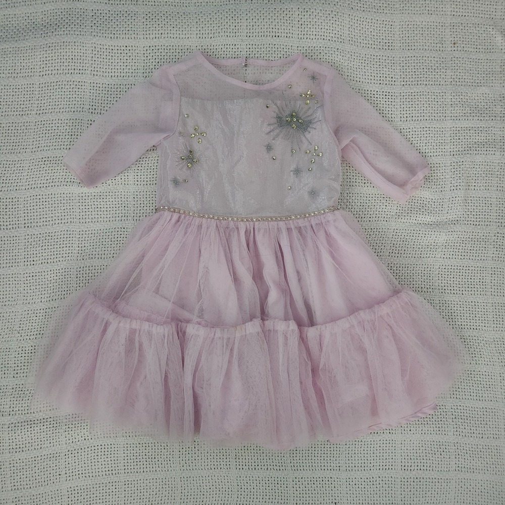 Disney Princess Toddler Girls Pink Tulle Starburst Shimmer Party‎ Dress 3T